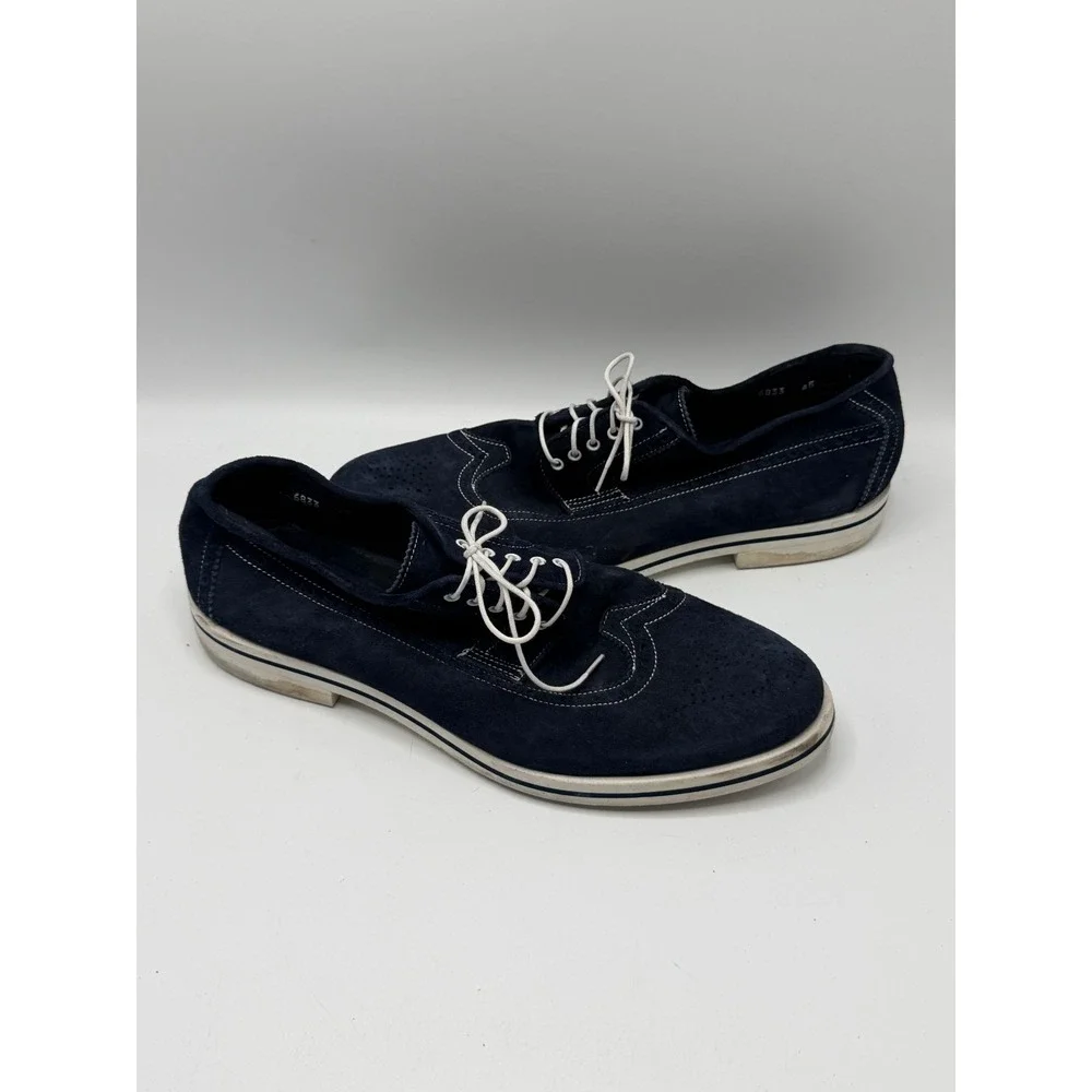 Antonio Maurizi 6833 Wingtip Navy Suede Mens Size 12 EU 45 No Box